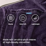 Bedsure Fleece Throw Blanket 150x200 cm Purple Microfibre view 3