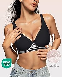 OEAK Womens Deep V Bras Comfortable Support Push Up