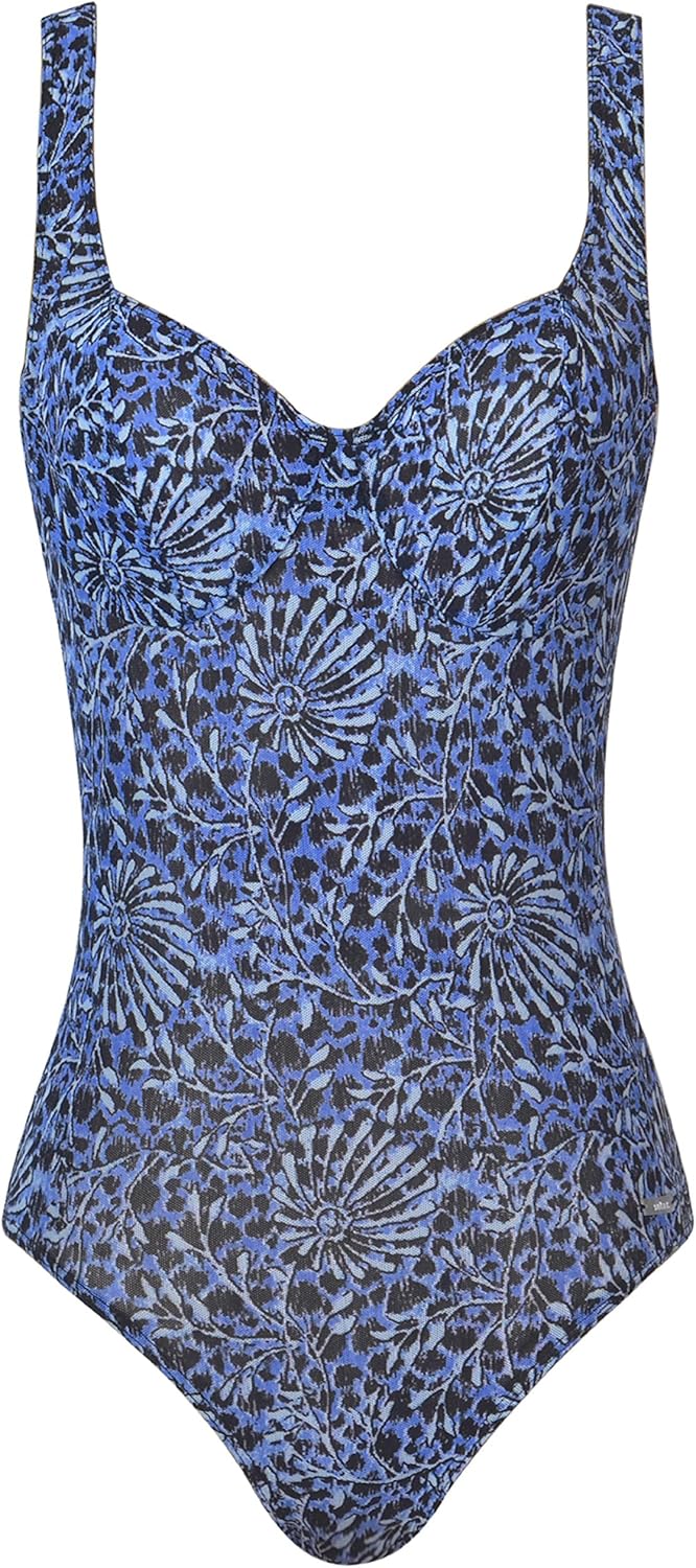 Solar Tan Thru 7581751 Underwired Swimsuit in Orange or Blue, B Cup, C