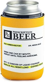 prescription bottle beer koozie