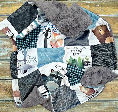 woodland baby blanket
