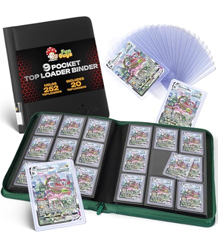 4 Pocket Side Loading Binder Bindrz 4 Pocket Top Loader Binder - Holds 112  Toploaders, Archival Safe, Travel Size For TCG Cards Toploaders Not Included