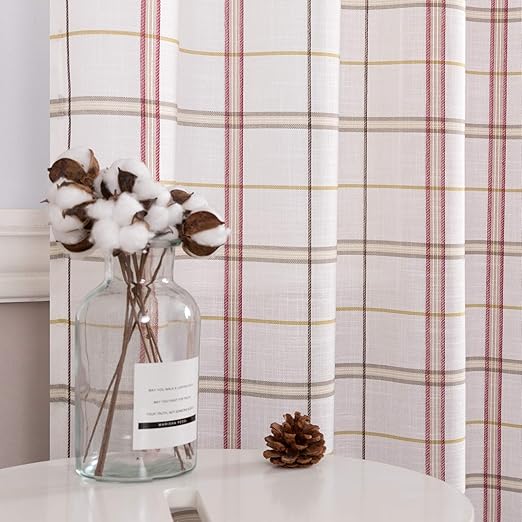 Amazon Com White Sheer Curtains For Living Room Gingham Curtains