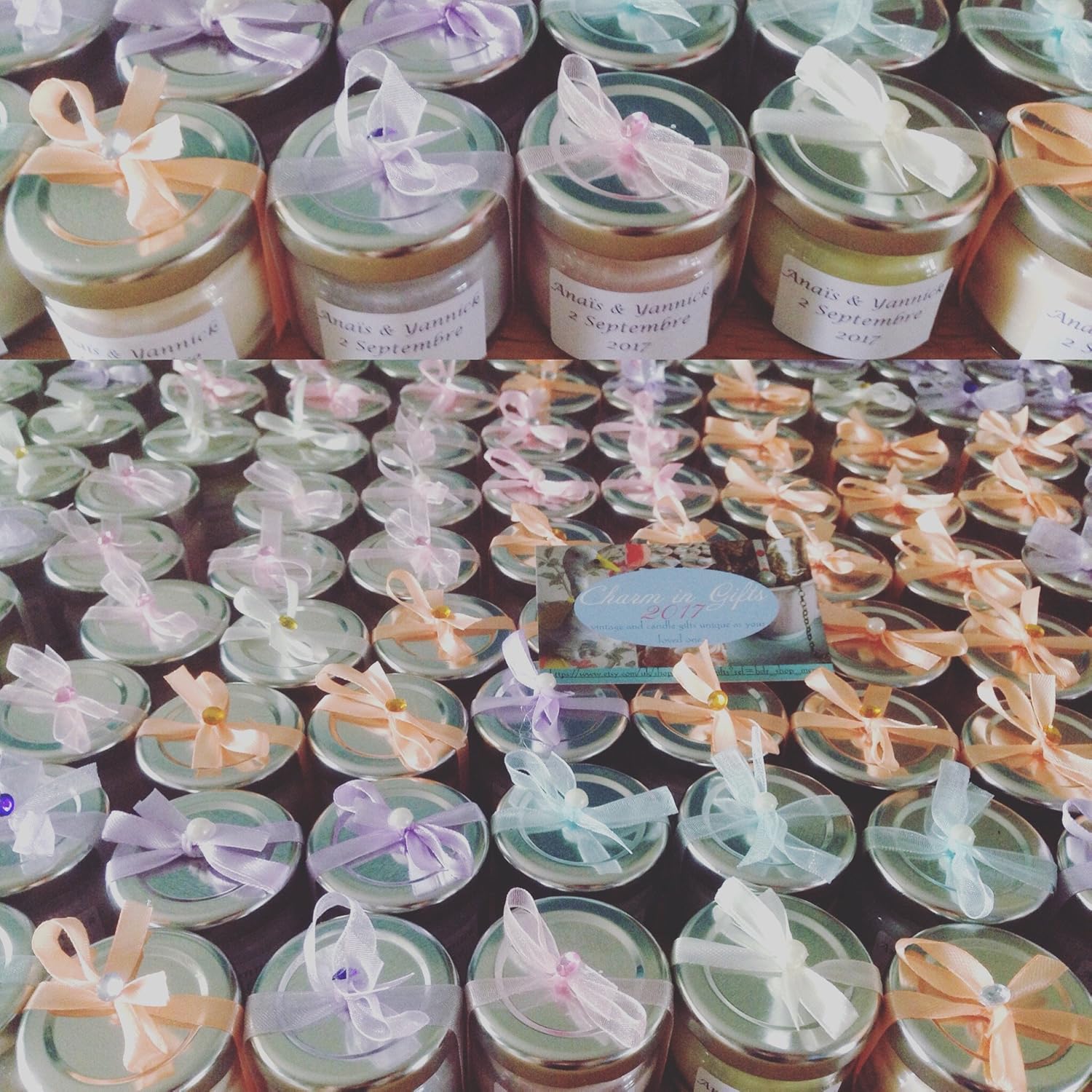 50 Mini candles, hen party gift, wedding favours, baby