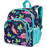 Wildkin 12-inch Kids Backpack – Padded, Adjustable, Ideal for Daycare & Travel - Darling Dinosaurs
