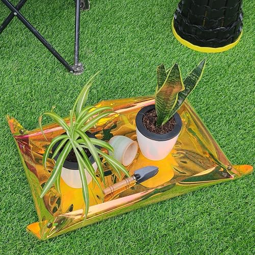 waterproof mat for indoor plants Fleur Du Bien Plant Repotting Mat  Waterproof Indoor Gardening Mat,  Foldable Canvas with Brass Snaps & Leather Straps  FLEUR DU BIEN