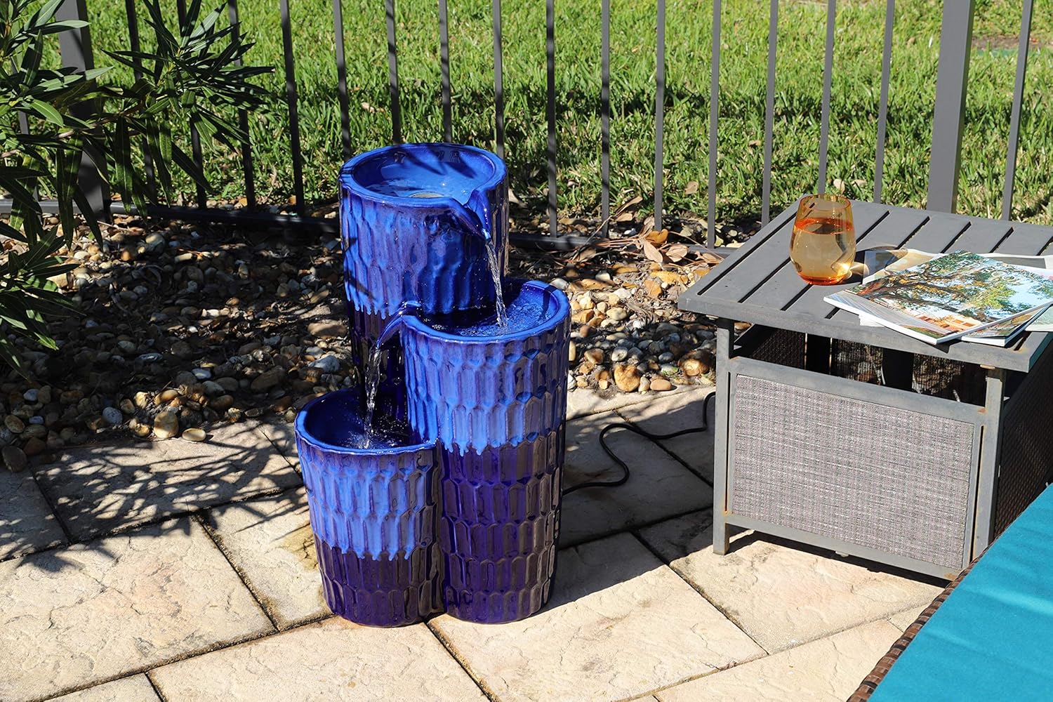 Kenroy Home 51078CB Nueva Fountains, Cobalt : Garden & Outdoor