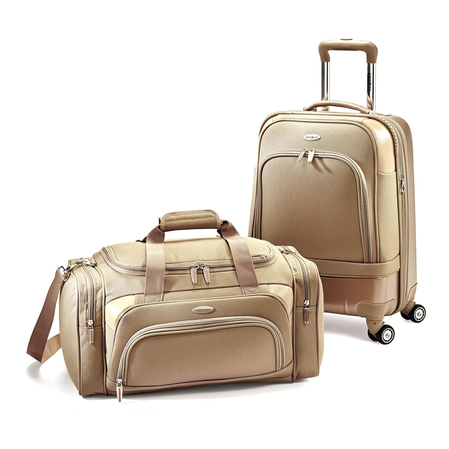Samsonite EXO 360 2 Piece Luggage Set Champagne Amazon.co.uk Clothing