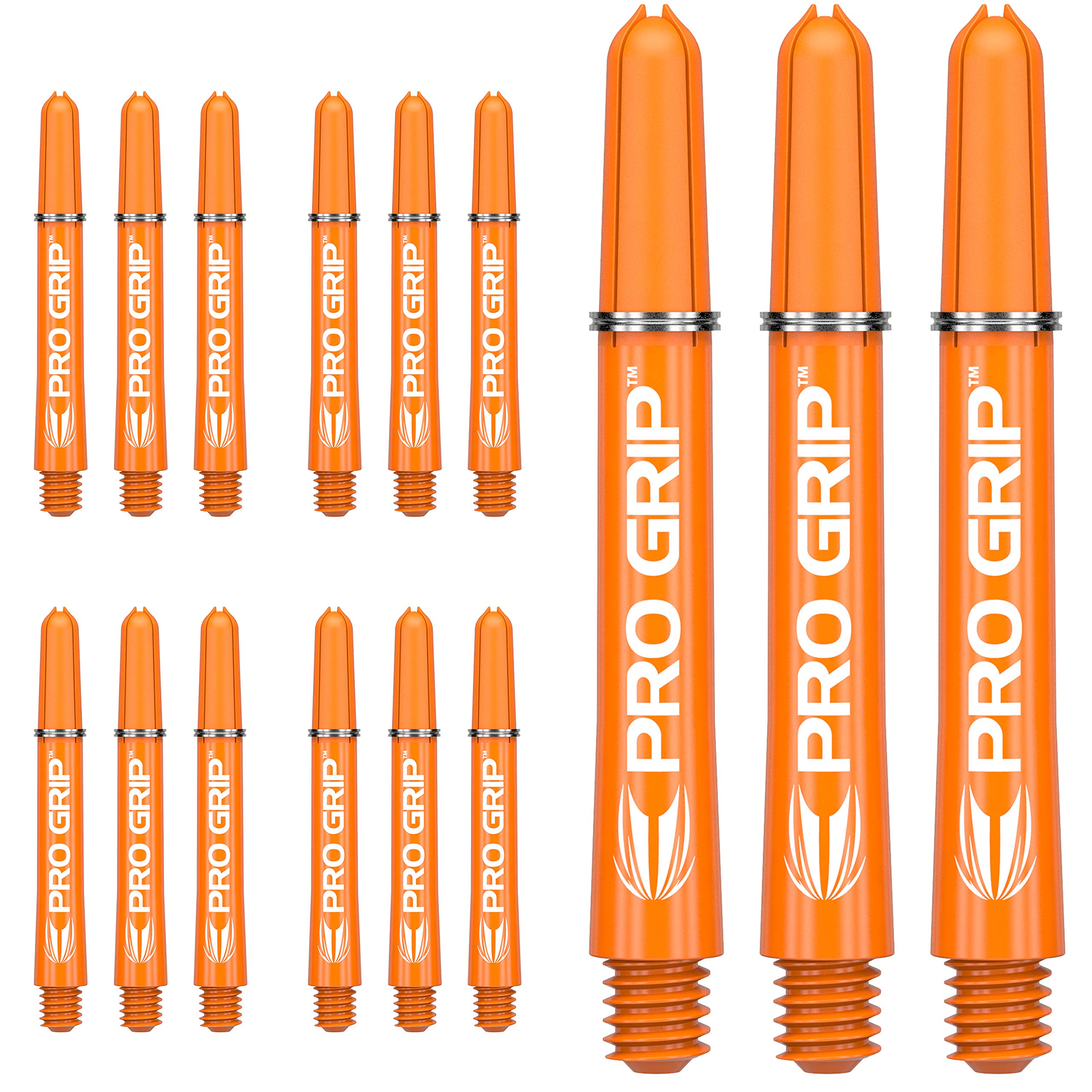 Target Darts 5 x Sets of Orange Pro Grip Shaft Short - 15 in Total…