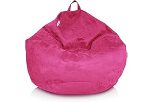 Delmach Bean Bag Chair Cover (No Filler) | Bird's Nest Shape | Adult Size | Microsuede | Stuffed Animal Storage for Kids Or Memory Foam | Double Stitched | Durable Zipper | Soft Premium