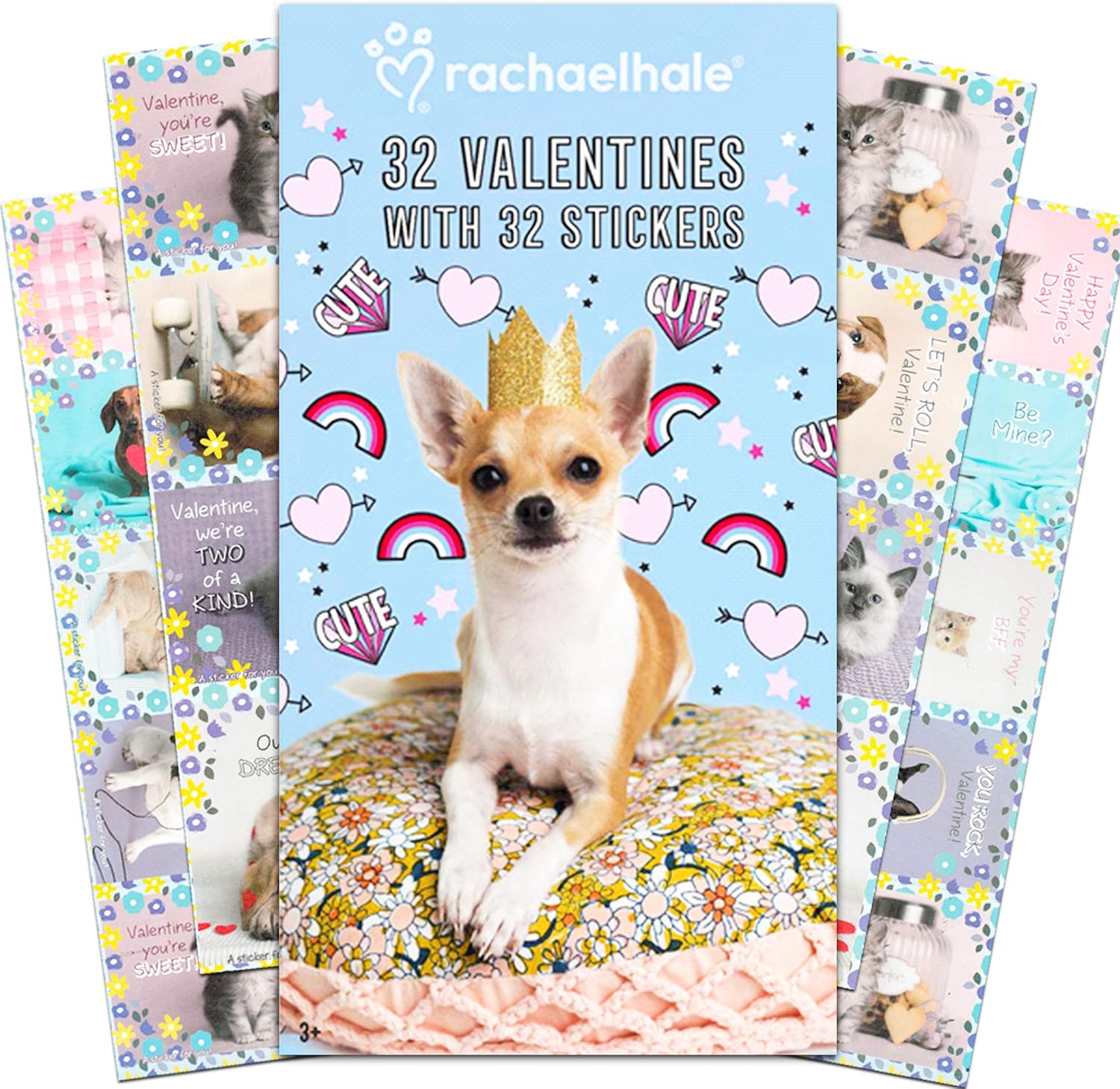Toys & Games Cat and Dog Valentines Day Cards for Friends ...