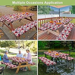 Picnic Table Cover with Bench Covers Camping
