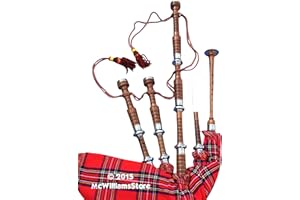 McWilliams BAGPIPE, PROFESSIONAL SCOTTISH HIGHLAND BAGPIPE FNS MOUNTS ROYAL STEWART TARTAN AND BAG