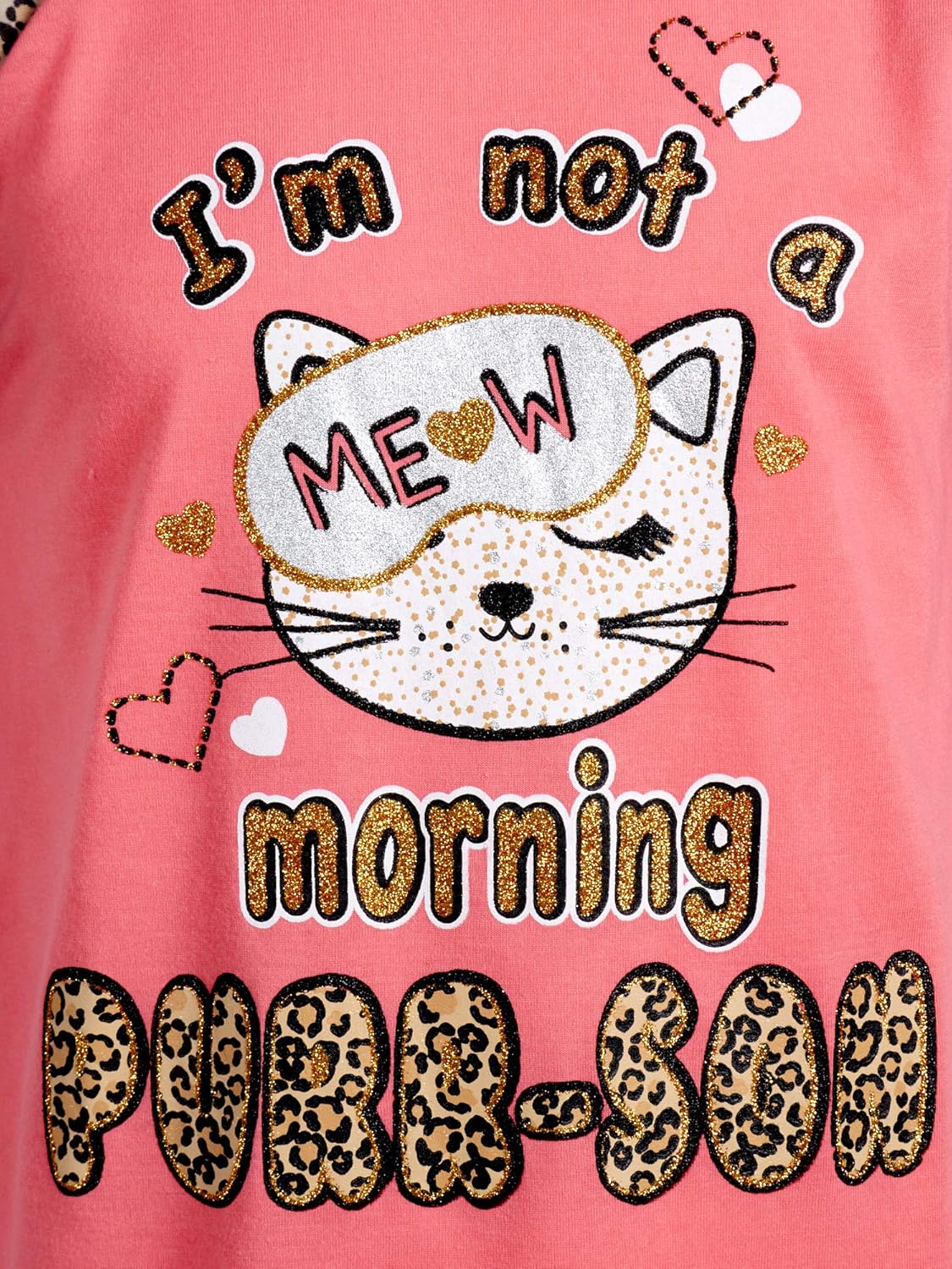 Sweet & Sassy Pajamas - 2-Piece Short Sleeve Night Gown with Eye Mask Sleepwear Set (Little Girl/Big Girl): Clothing