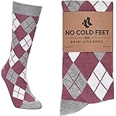 No Cold Feet Men’s Pink Dress Socks – Classic Soft Crew Dress Socks, All-Day Comfort for Work, Business or Weddings