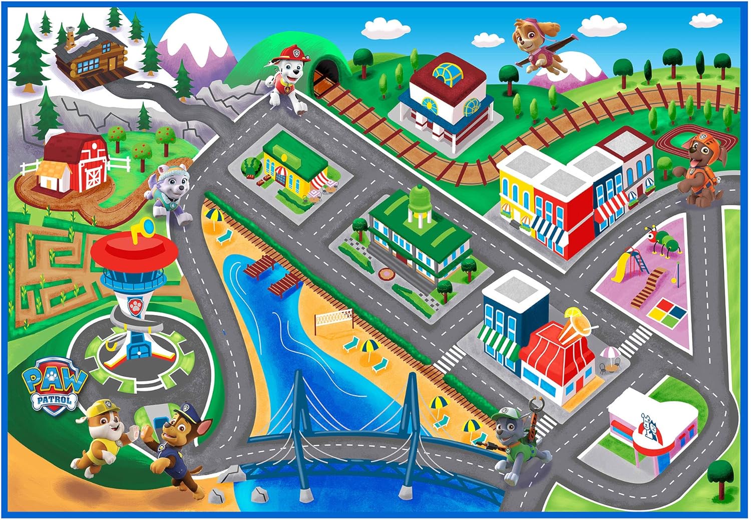 Карта бухты приключений щенячий патруль