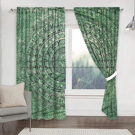 Amazon Com Tye And Dye Multi Yoga Mandala Tapestry Room Curtains