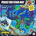 Batwheels EVA Foam Puzzle Mat - Soft, Non-Toxic Baby Play Mat for Tummy Time, Kids Preschool & Nursery - 16 Tiles, 12x12”, 24 Borders - Road Activity Gym Playmat for Boy & Girl Toddlers - KC Cubs