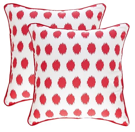 Treewool 2 Pack Throw Pillow Covers Ikat Polka Dot Accent