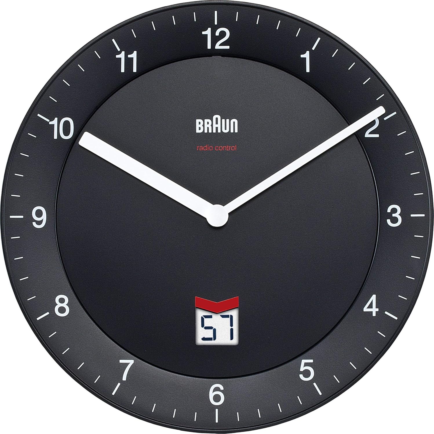 Braun Classic Radio Controlled Wall Clock for Central European Time Zone (DCF/GMT+1), Digital
