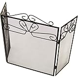 Kaminschutz aus Gusseisen mit feinem Funkenschutzgitter als