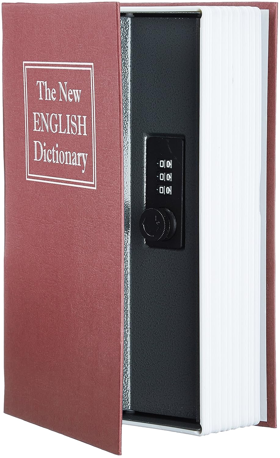 AmazonBasics Book Safe, Combination Lock, Red