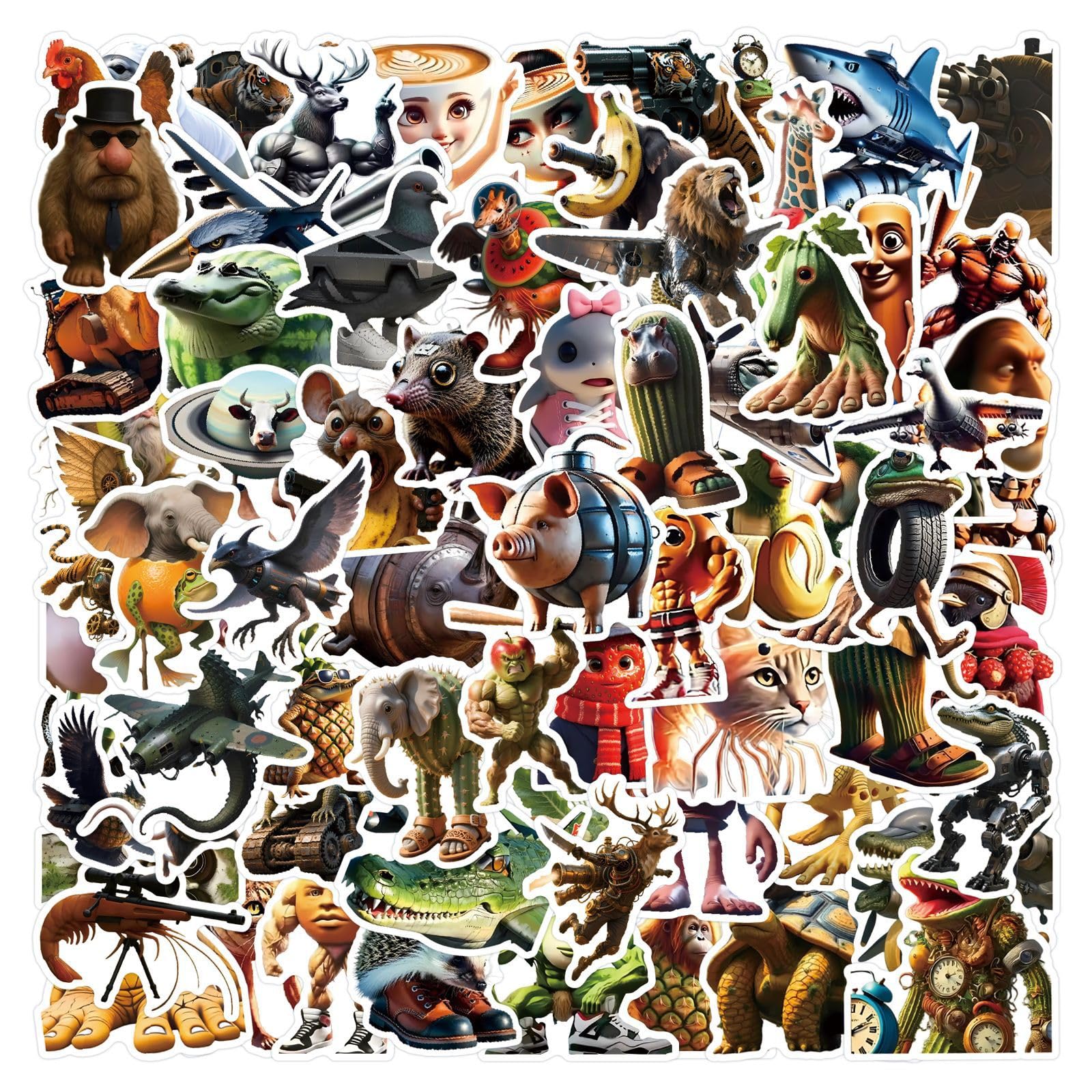 Photo 1 of 100Pcs Italian Brainrot Animals Stickers Tralalero Tralala Tung Tung Tung Sahur Cartoon Stickers Pack for Teens Adults Waterproof Vinyl Brainrot Decals for Laptop Ebook Readers Water Bottles Journal