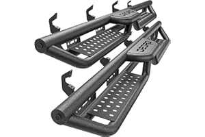 AUTOSAVER88 Running Boards Compatible with Chevy Silverado GMC Sierra Crew Cab 2019-2026 1500, 2020-2026 2500HD 3500HD, Two-Stair Side Steps Rail Drop Nerf Bars Carbon Steel (Excl 2019 1500 LD/Limited)