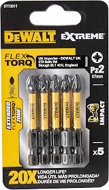 DEWALT DT7391TQZ 50mm PZ2 IR Torsion Bits Pack of 5 view 2