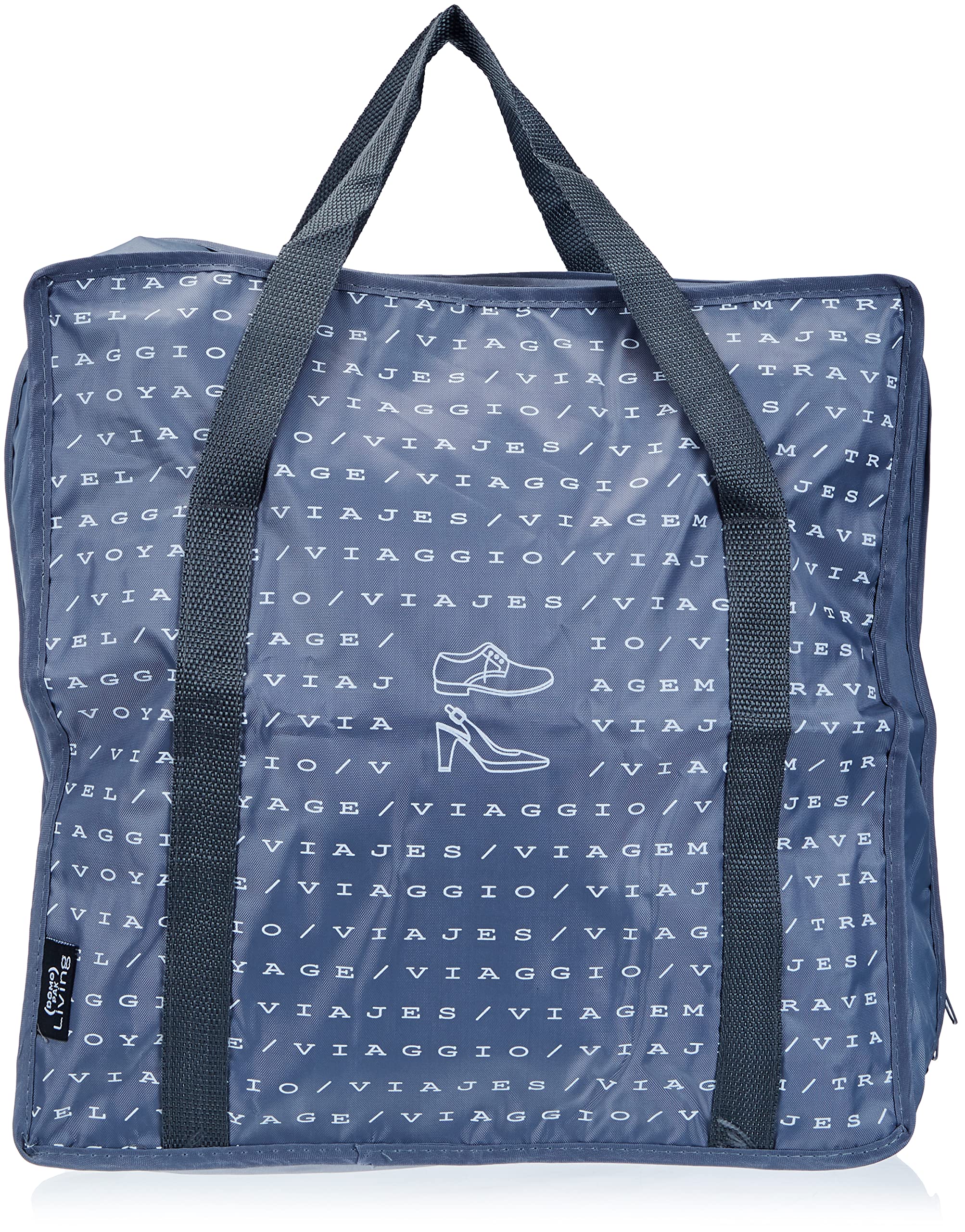 Domopak Living 8001410070708 Shoe Rack 6 Pair, Polyester, Grey, 36 x 36 x 17 cm