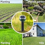 ONEVER Solar Mole Repellent 4 Pack Ultrasonic Pest Deterrent Waterproof view 6