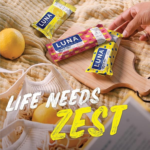 LUNA BAR – LEMONZEST FLAVOR – GLUTEN FREE SNACK BARS – NON-GMO – PROTEIN BARS – MADE WITH ORGANIC OATS – VALUE PACK (12 PACK)