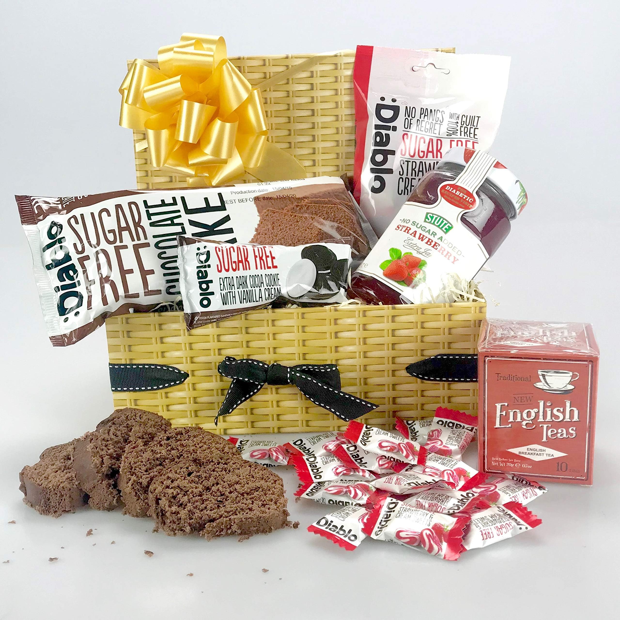 Diabetic No Added Sugar - Sugar Free Hamper Sweets - Chocolate Cookies - Jam - Cake Diabetic Diets