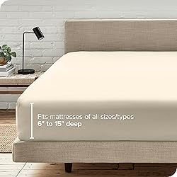 Bare Home Fitted Bottom Sheet King Size - Premium