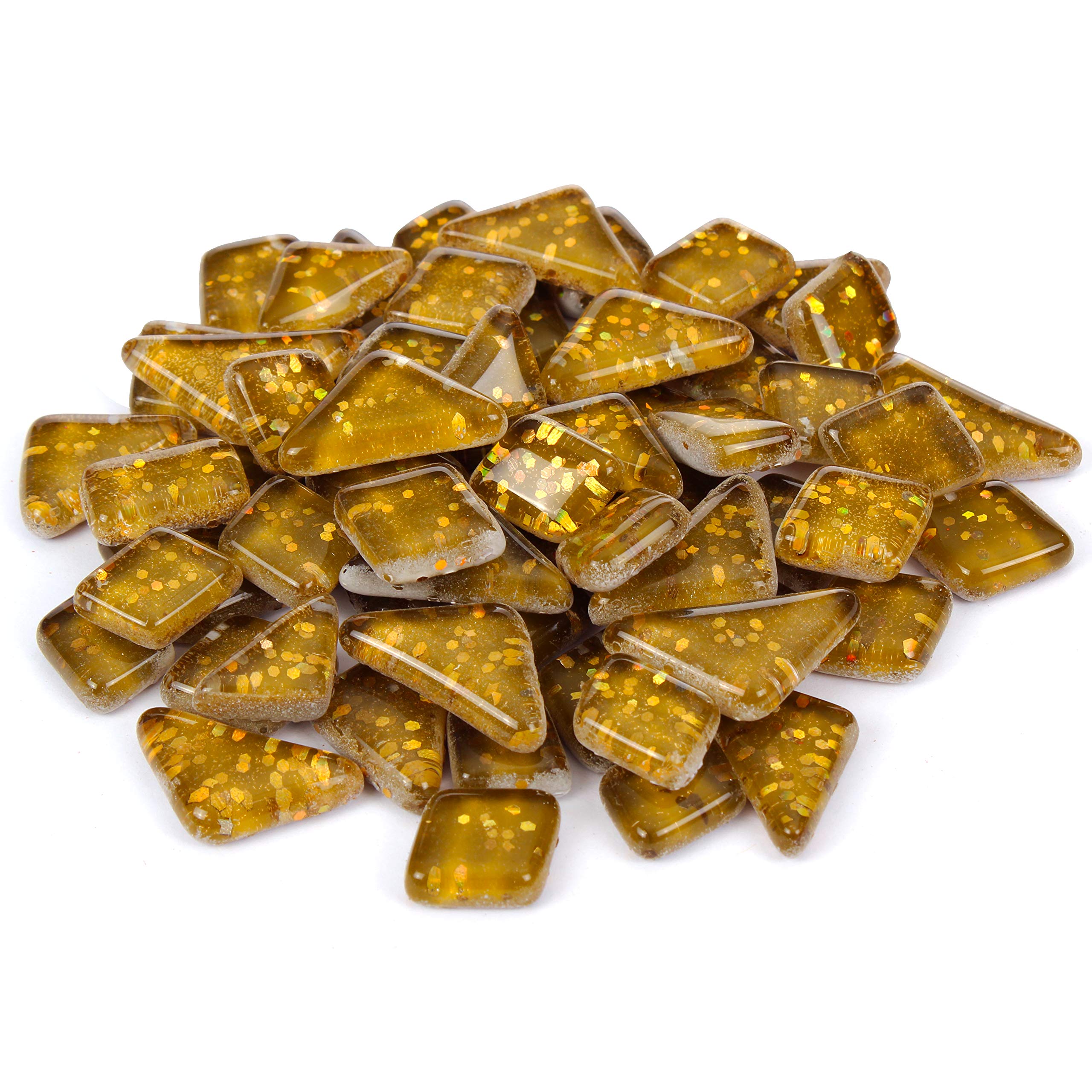 Buy Milltown Merchants Light Brown Glitter Mosaic Tile Pieces Bulk