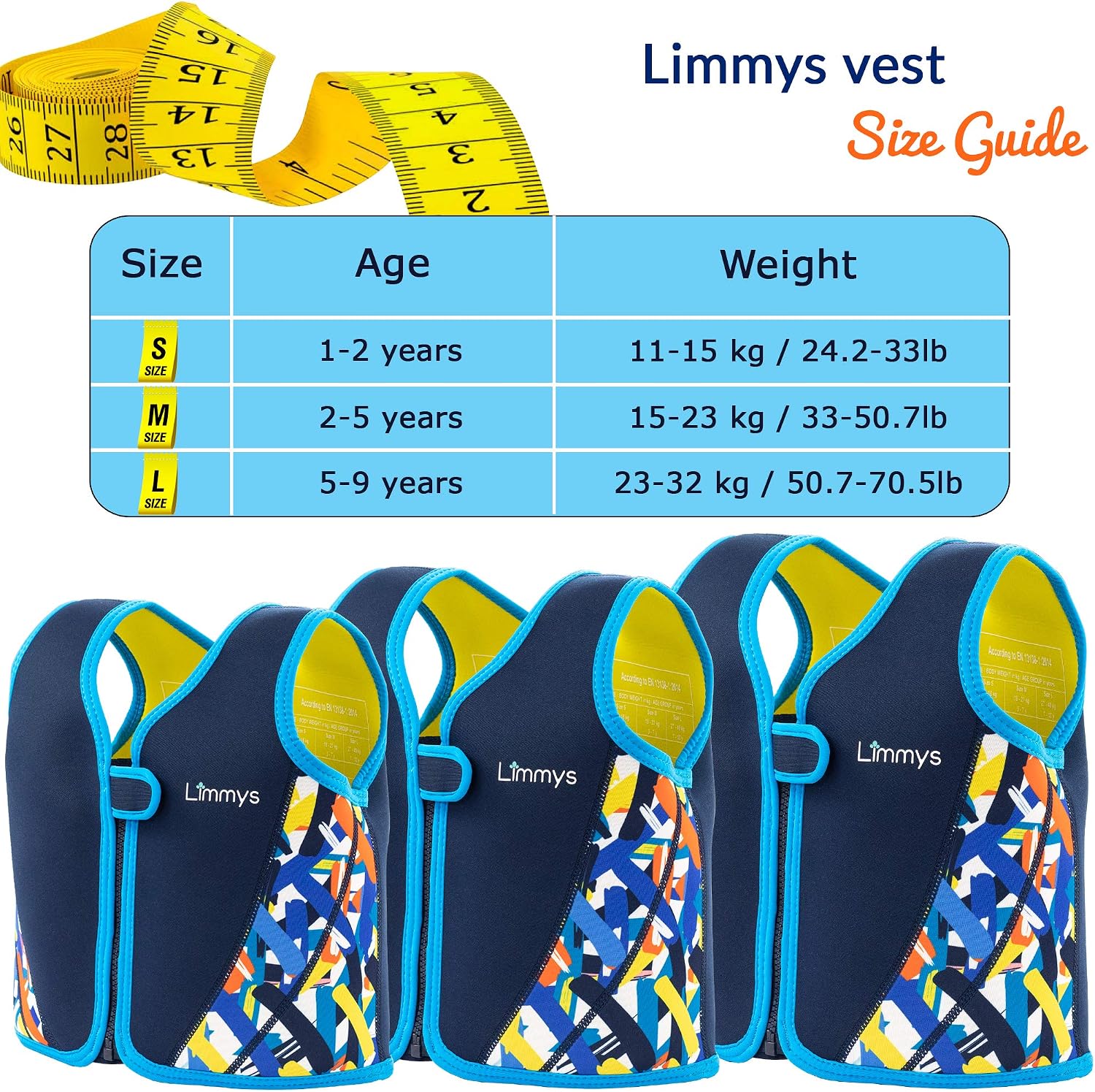 Limmys Swim Vest for Toddlers & Kids, Adjustable Buoyancy Swimming Aid, CE Safety Certified - Image 4