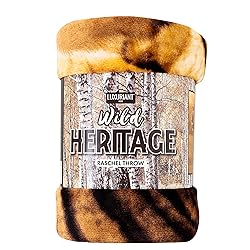 Northwest Savanna Tiger Oversized Raschel Throw