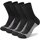 Crew Socks Women Athletic Hiking Running Cushioned Compression Socks 3-5 Pairs