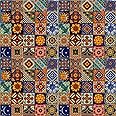 100 Hand Painted Talavera Mexican Tiles 2"x2" Spanish Mediterranean Decor