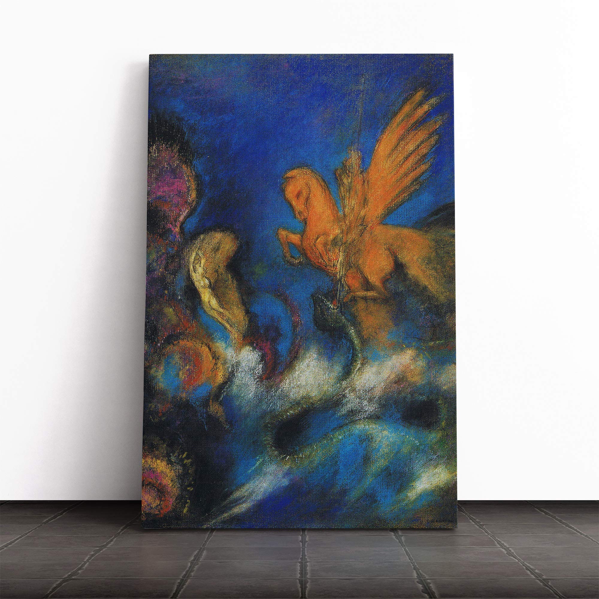 Odilon Redon The Lighter of Dreams Canvas Print | Gallery Wrapped 30mm Frame Wall Art | 20x14 inches | Ready to Hang | Modern Picture | Living Room Bedroom Lounge Office