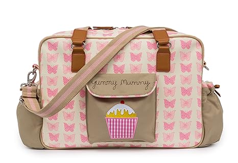 pink lining diaper bag