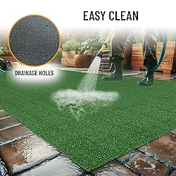 Ottomanson Artificial Grass Turf 5'3" x 8'2" Indoor