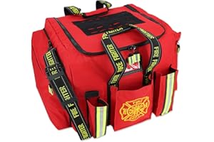 Lightning X Products Premium XL Step-In Turnout Gear Bag With Shoulder Strap & Front Pockets - Red