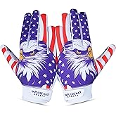 IMPULSE MAX SPORTS Youth Football Gloves for Kids Excellent Grip Football Gloves for Boys, Men Youth & Adult Football Gloves,Sticky Football Receiver Gloves