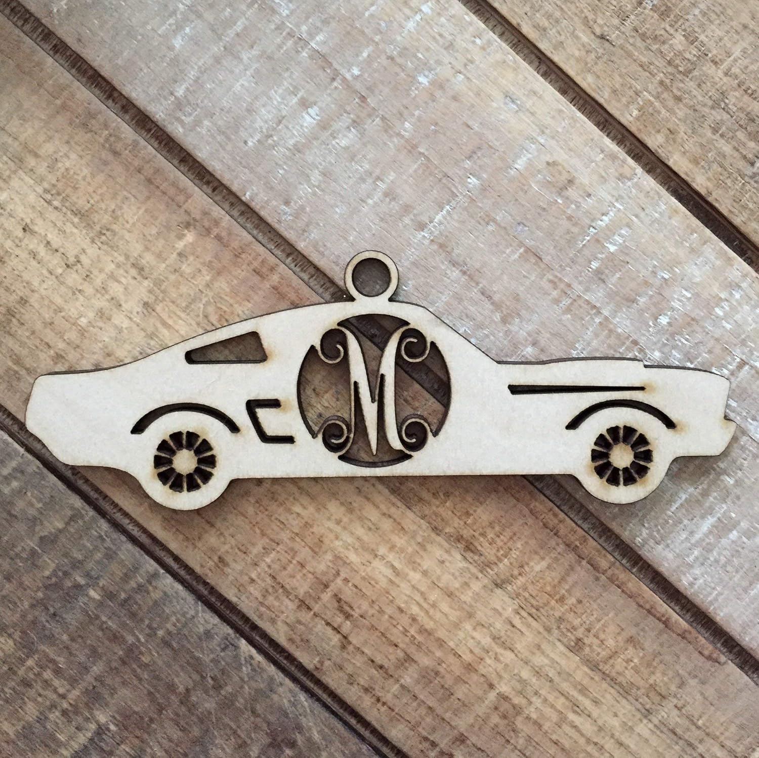 Monogram Muscle Car Christmas Ornament Personalized