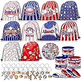 Grneric 110 Pcs Baseball Party Favors, Drawstring Bags Baseball Goodie Bags with Keychains Silicone Bracelets Stickers Gift Bags for Baseball Themed Birthday Party Favors Supplies
