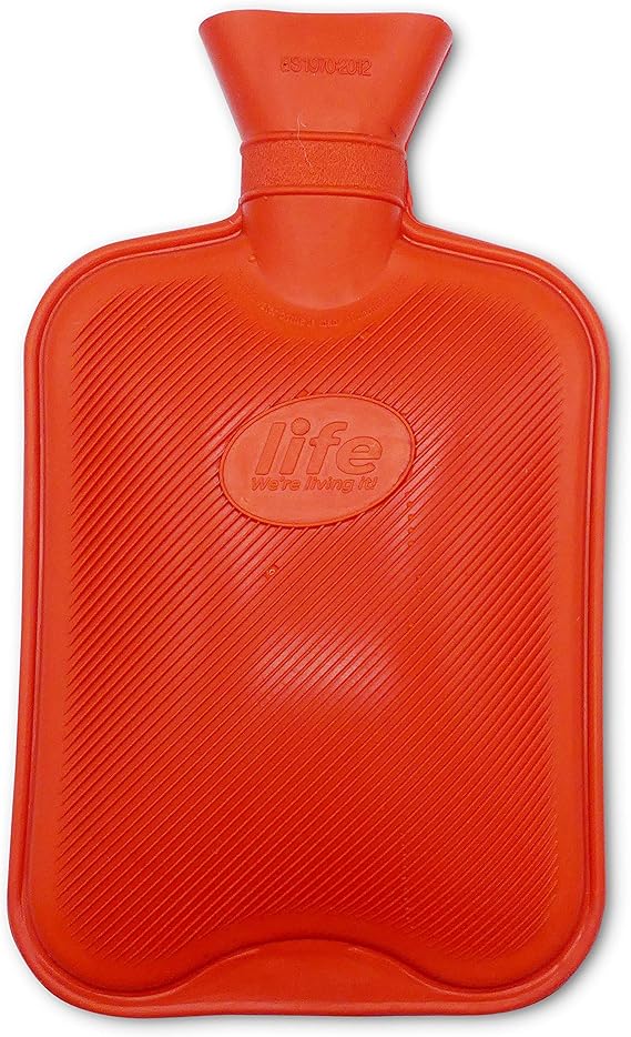 LIFE Hot Water Bottle Large Rubber Bottle Comfort Warmth and Pain
