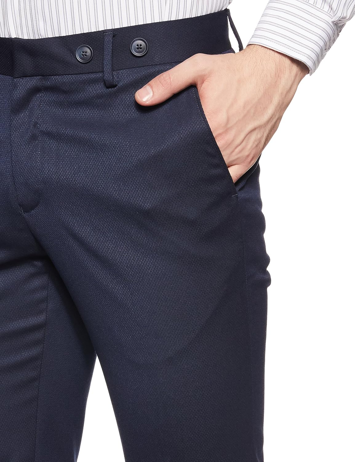 v dot by van heusen men's slim fit formal trousers