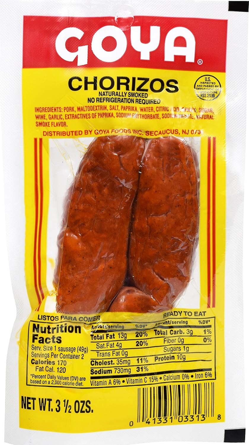 Goya sausage-chorizos 3.25oz (041331033138)
