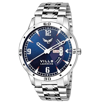 Analogue Display Blue Dial Day and Date Functioning Mens Watch